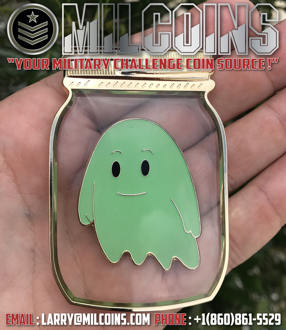 USS IOWA GHOST IN A JAR Challenge Coin